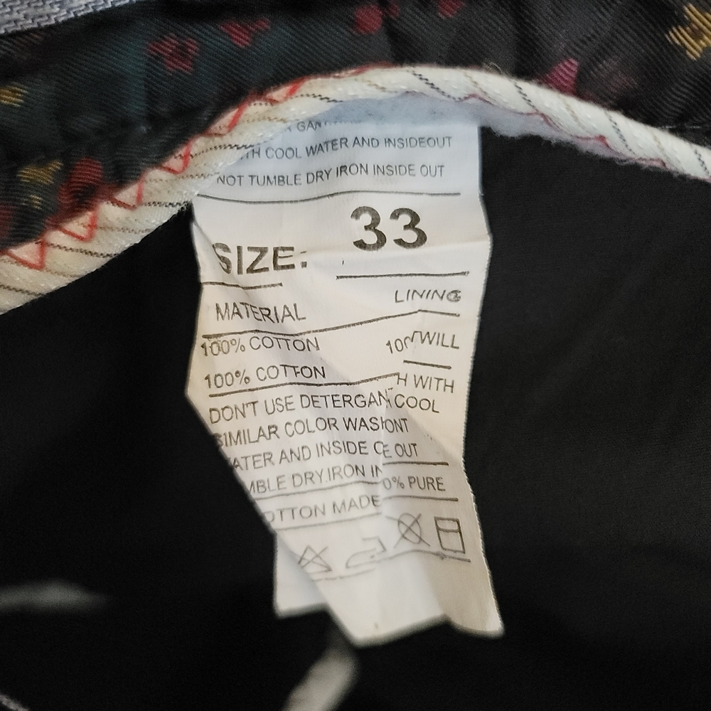 Versace Black Patterned Pants - image 5